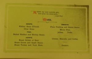 1924 Christmas menu TWCMS: 2011.1414