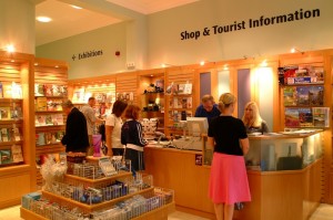 reception desk and shop at South Shields Museum and Art Gallery