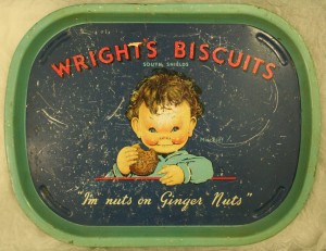 Wright's Biscuits advertising tray