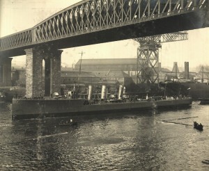 View of the First World War torpedo boat destoyer HMS Opal, launched by William Doxford & Sons Ltd, September 1915 (TWAM ref. DS.DOX/6/8). 