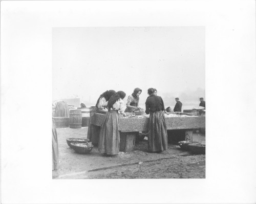 Herring girls on the quayside